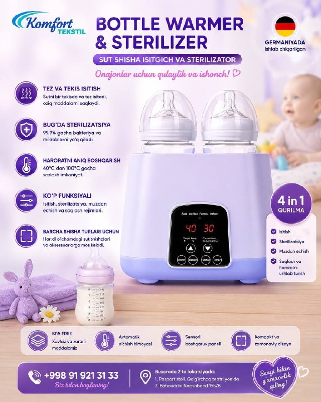 Butilka isitgich va sterilizator